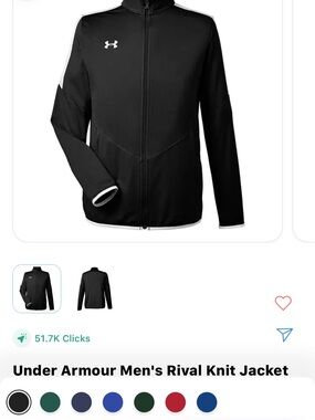 Under Armour Black Lightweight Full-Zip Training Jacket
